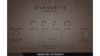 Cinematique Instruments Zilhouette Strings Content for HALion